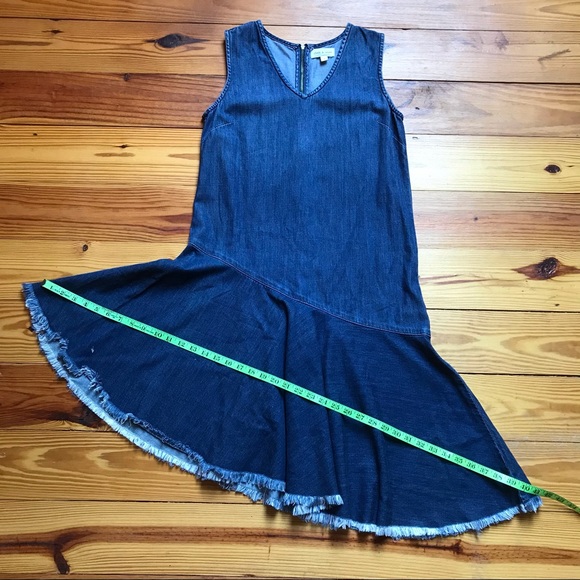 Cloth & Stone Asymmetrical Denim Dress, EUC, S - Picture 9 of 13